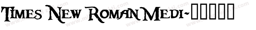 Times New Roman Medi字体转换